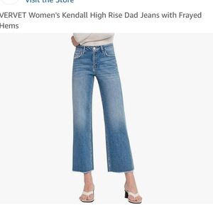💕VERVET - Kendall - High Rise Dad Jeans - Flare Wide Leg Jeans NWT size 27